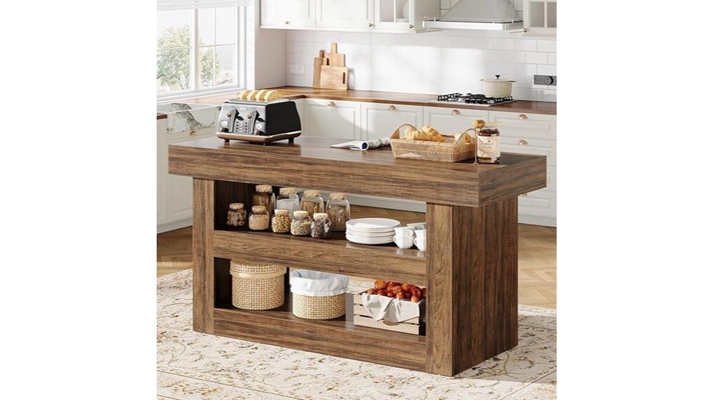 55 inch kitchen island storage