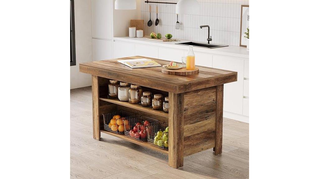55 inch kitchen island storage