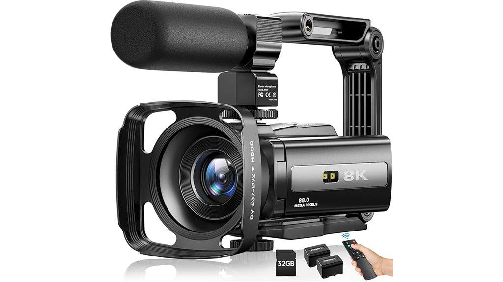 8k uhd wifi camcorder