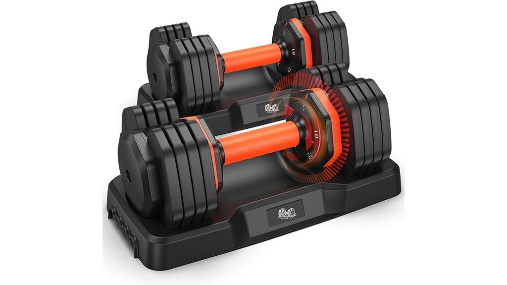 adjustable dumbbell set
