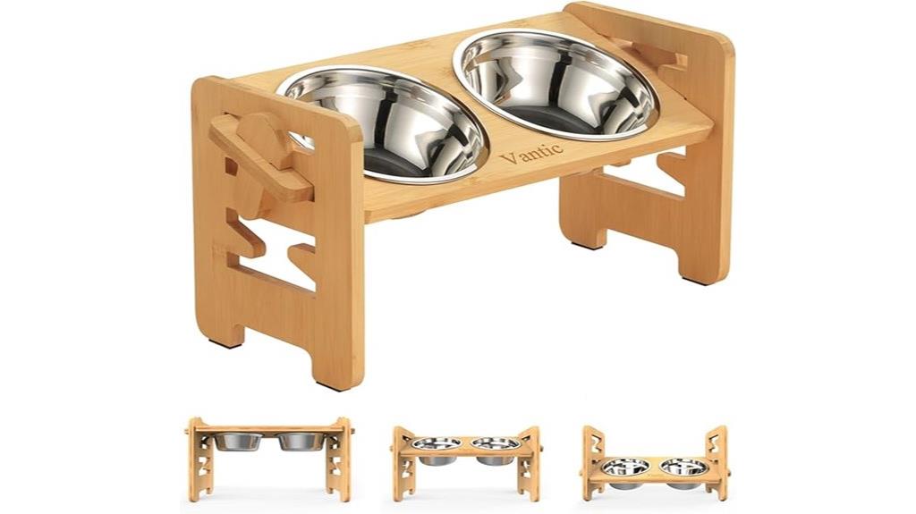 adjustable elevated dog bowl
