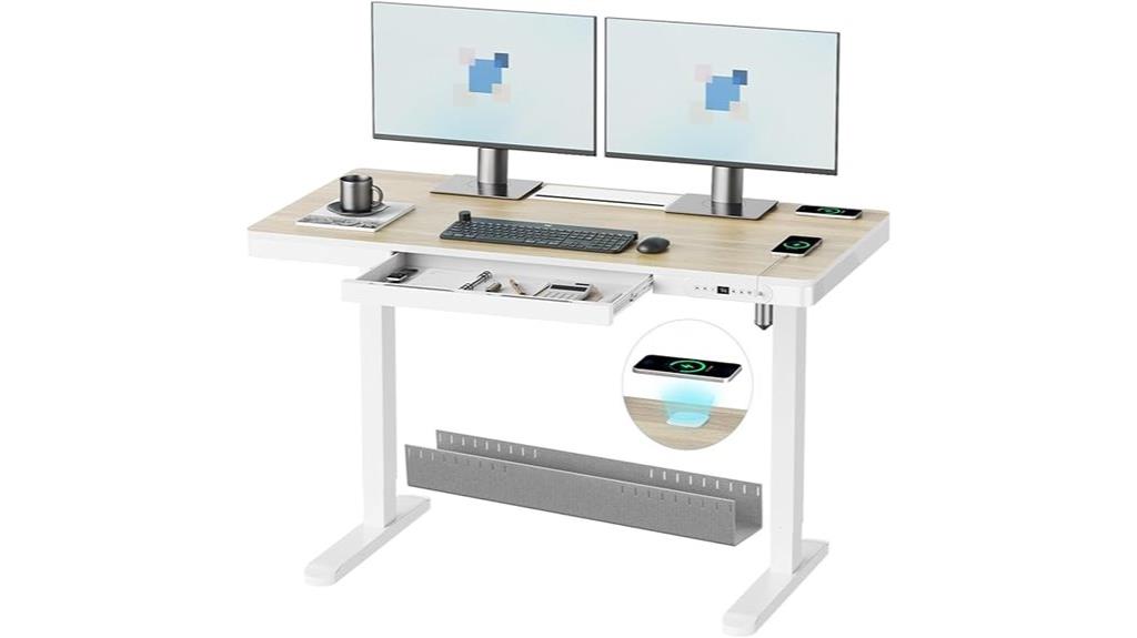 adjustable quiet cable desk