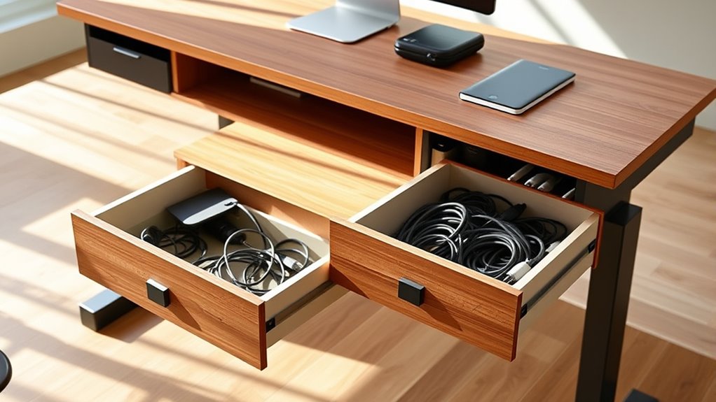 adjustable spacious organized workspace