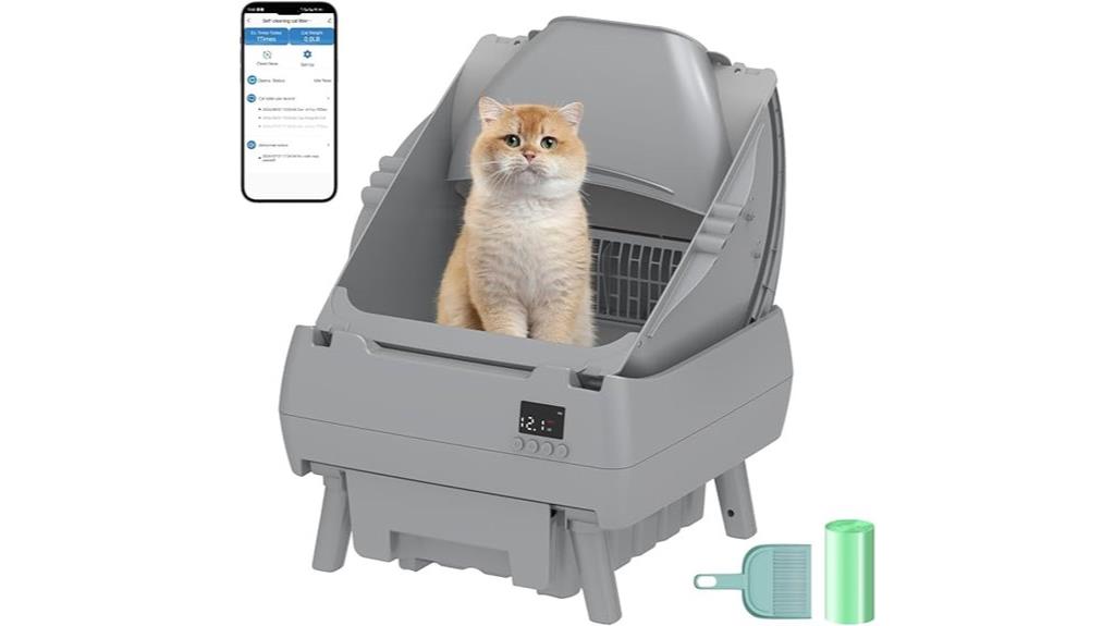 app controlled self cleaning litter box