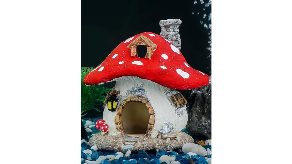 aquarium mushroom house decor