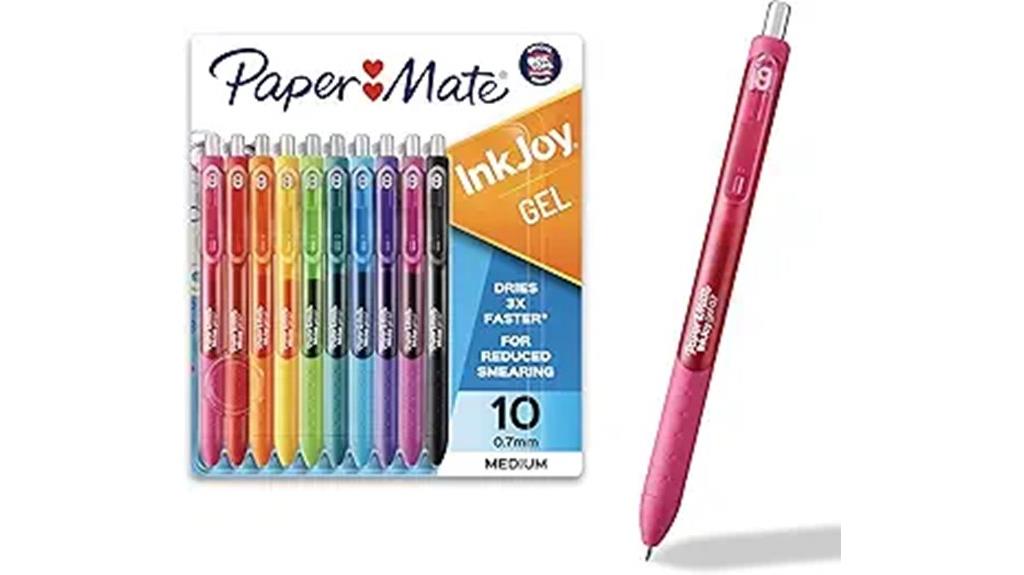 assorted medium point gel pens