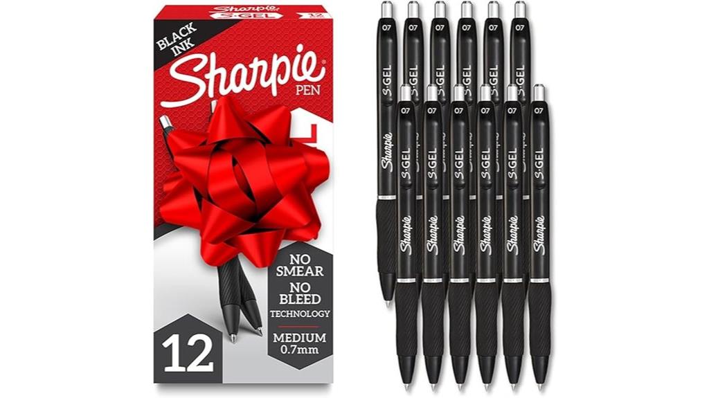 black barrel gel pen