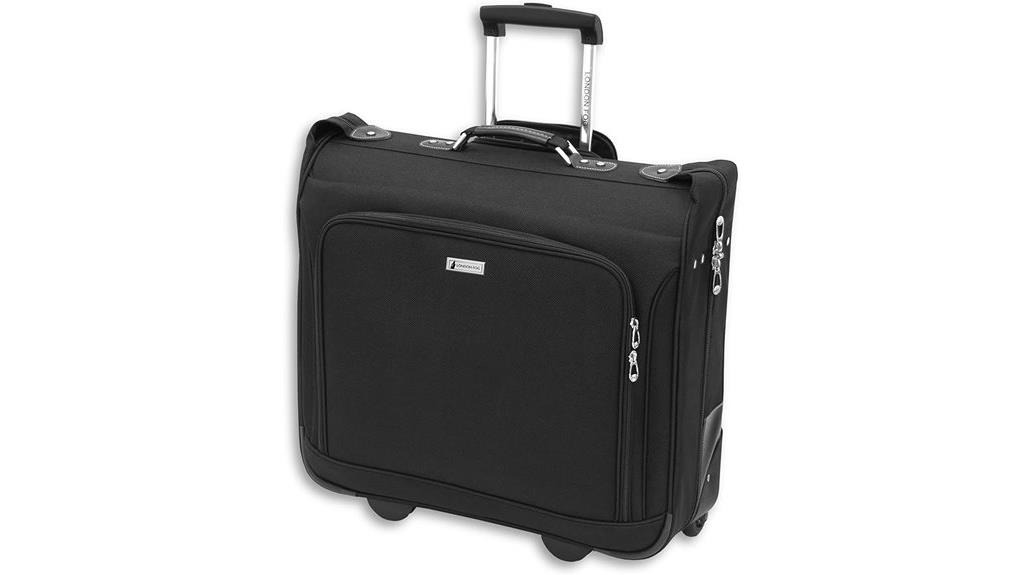 black buckingham wheeled bag