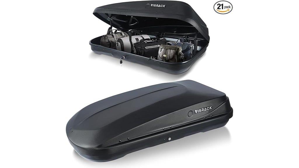 black rooftop cargo box