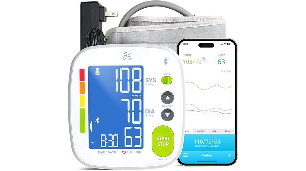 bluetooth cuff blood pressure monitor