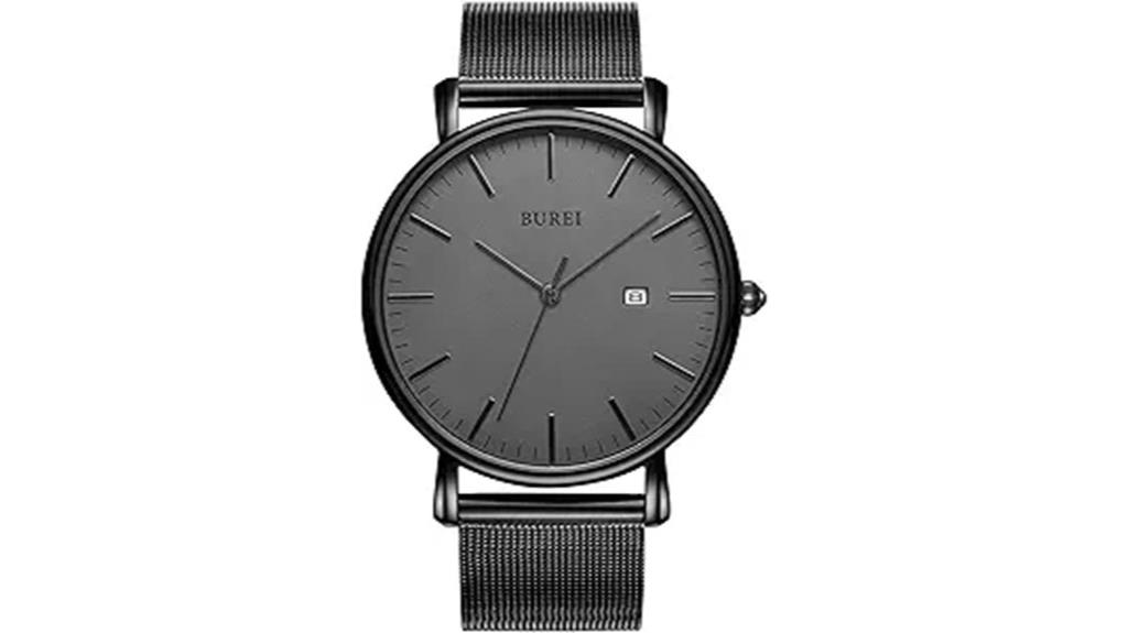 brown leather minimalist watch