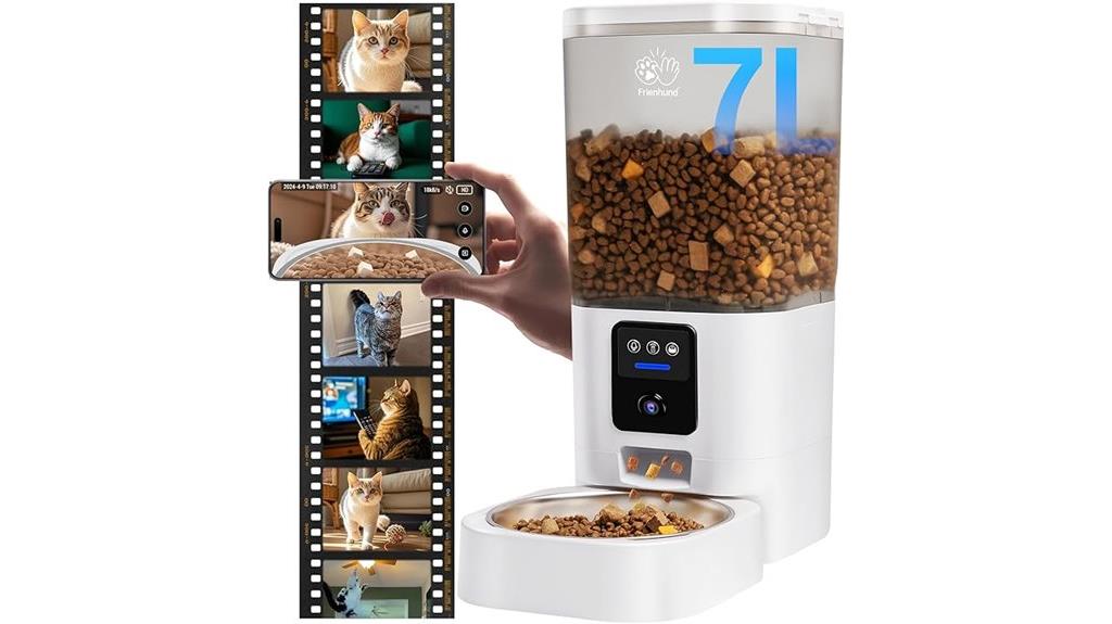 camera enabled pet feeder