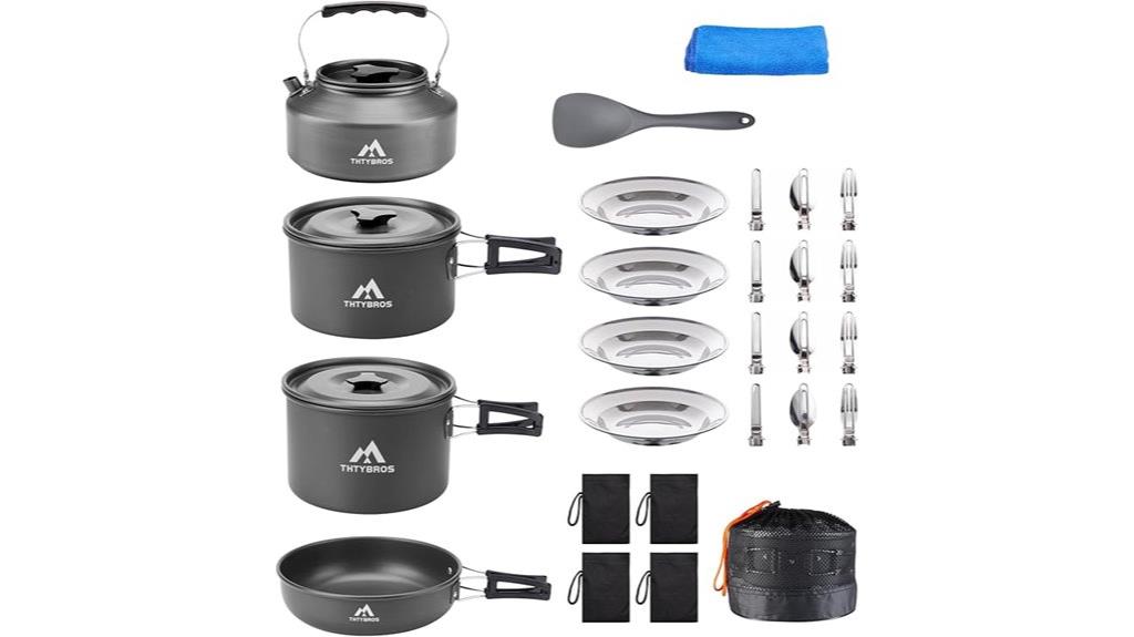 camping cookware for four