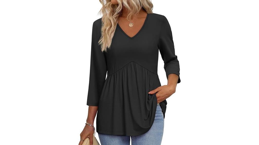 casual v neck babydoll