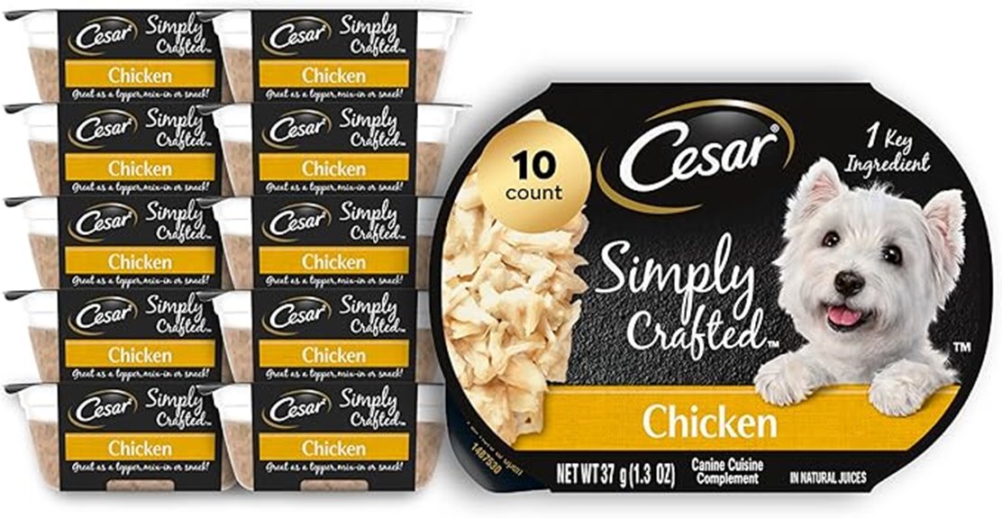 cesar chicken dog toppers