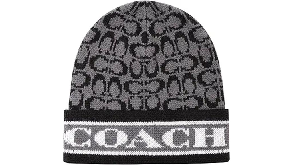 coach logo beanie