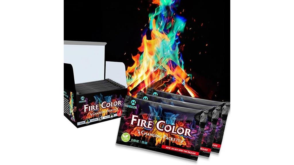 color changing fire packet