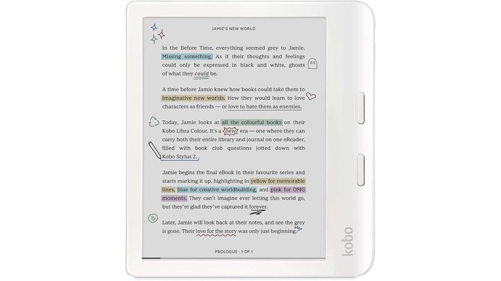 color e ink ereader