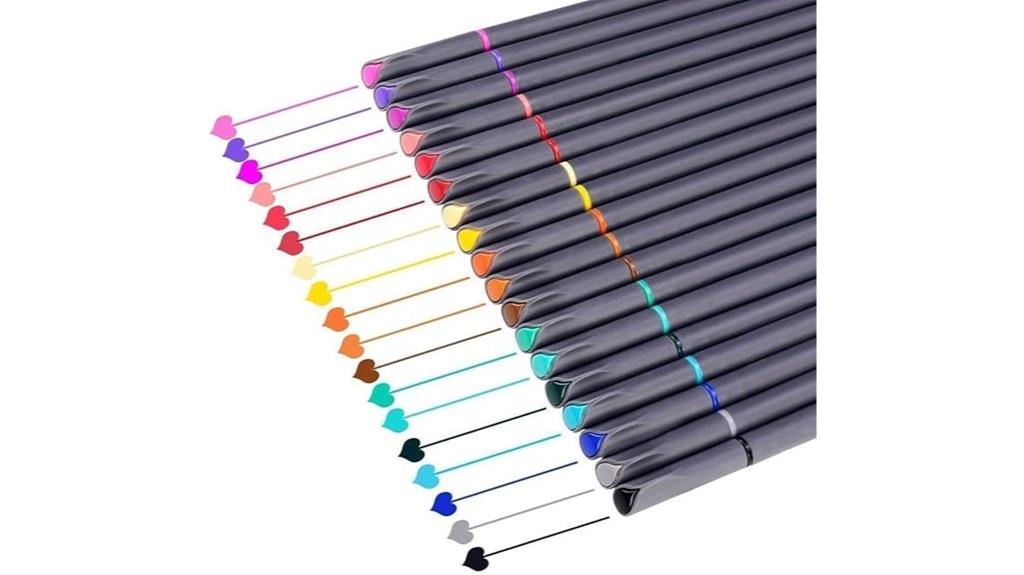colorful journal pen set