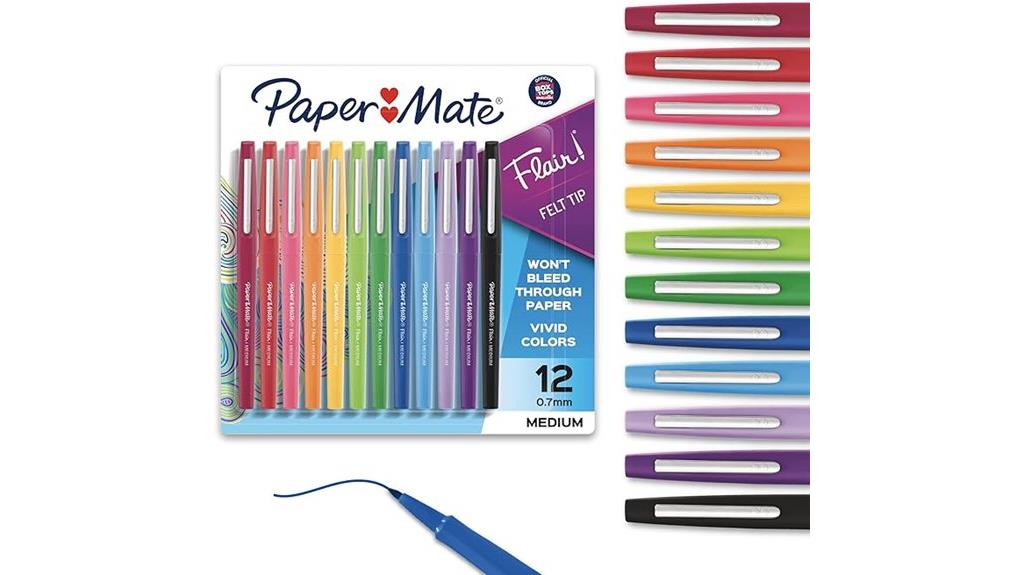 colorful medium tip pens