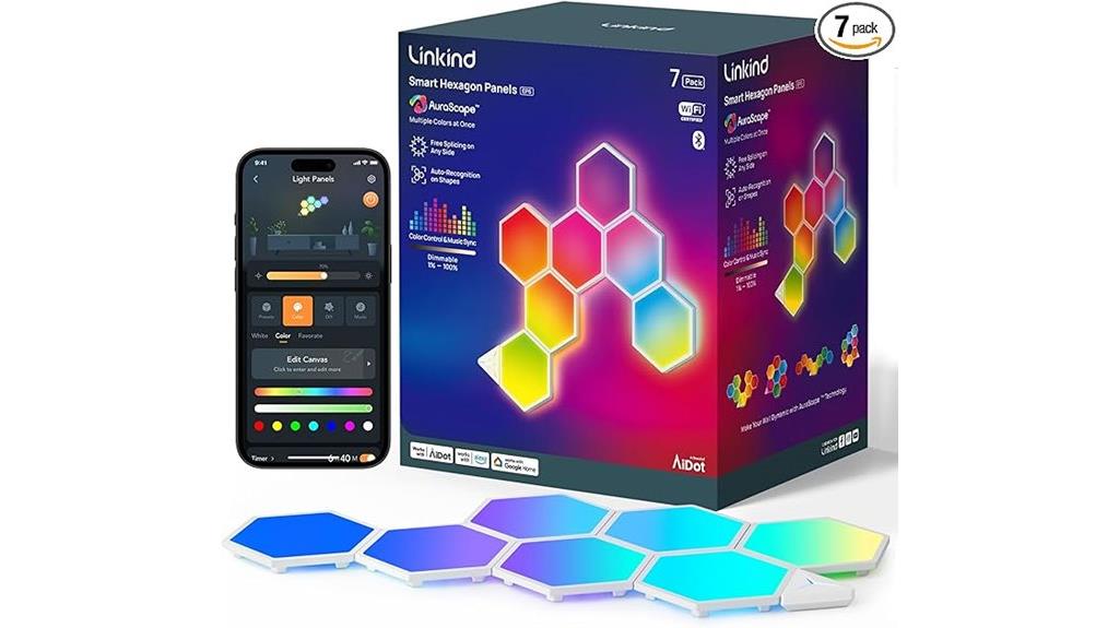 colorful modular wall lights