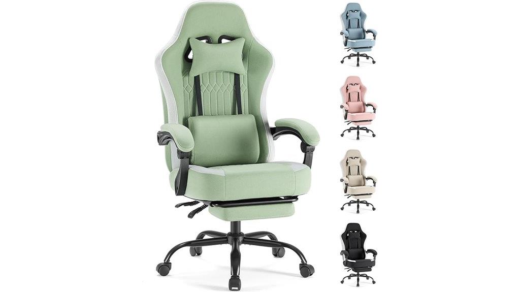 comfortable gaming chair with footrest