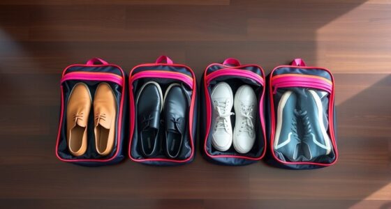 compact travel shoe storage