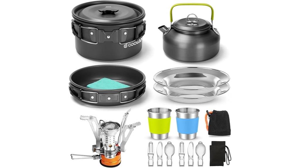 complete camping cookware kit
