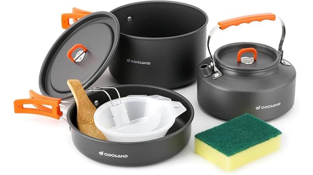 complete camping cookware set