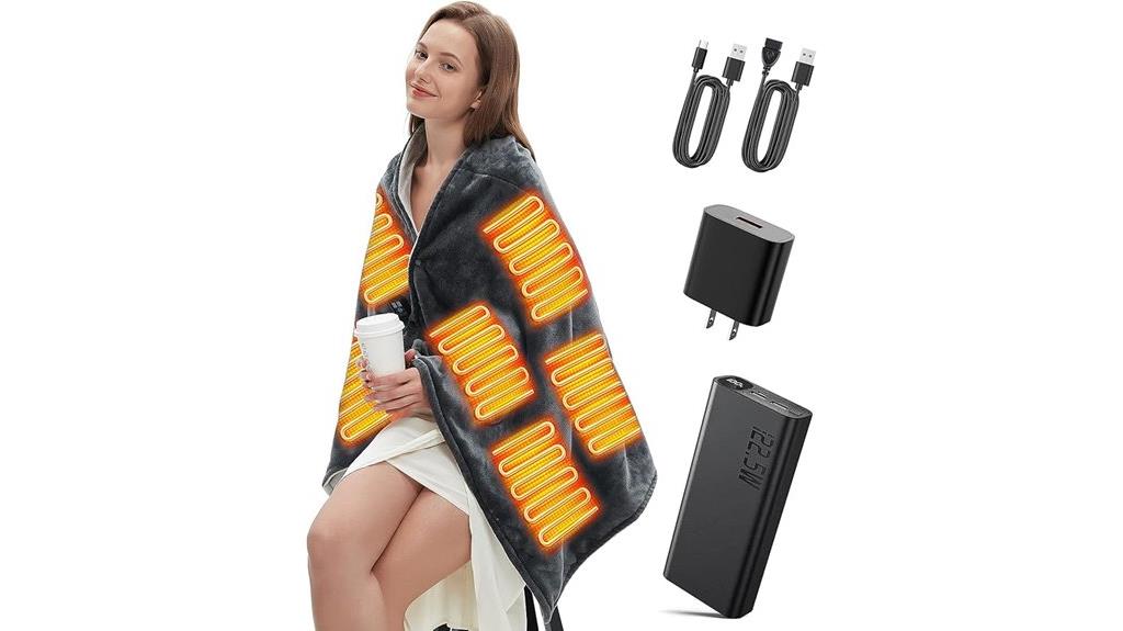 cordless heated blanket portable