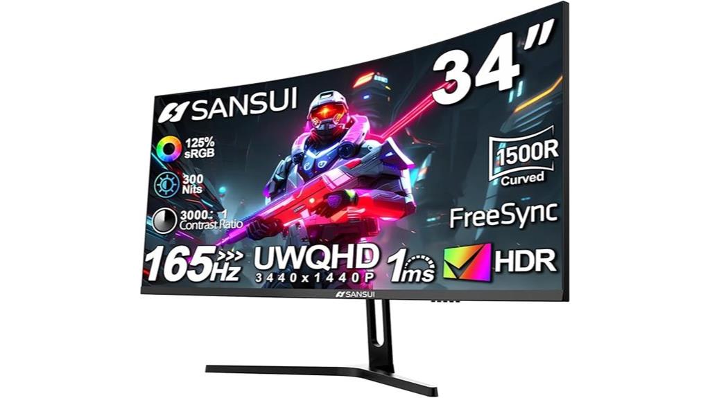 curved uwqhd 165hz monitor