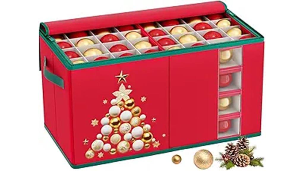 divided christmas ornament container