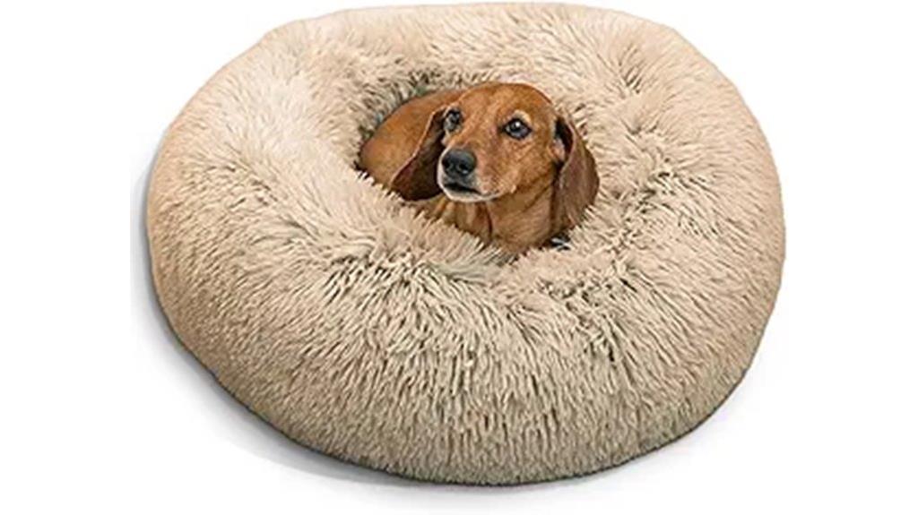 donut shaped pet comfort bed