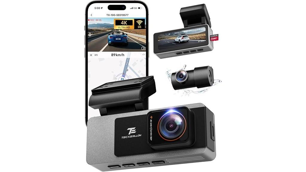 dual 4k dash cam