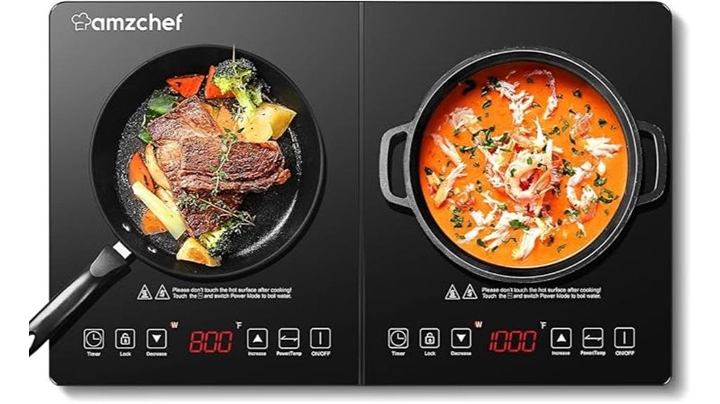 dual burner touch cooktop