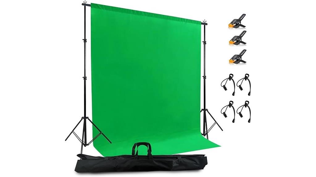 dual green backdrop stand