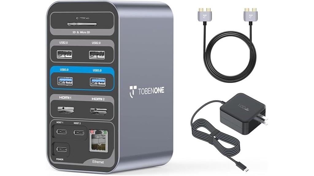 dual monitor docking station