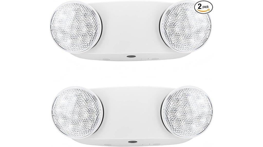 dual pack emergency battery lights