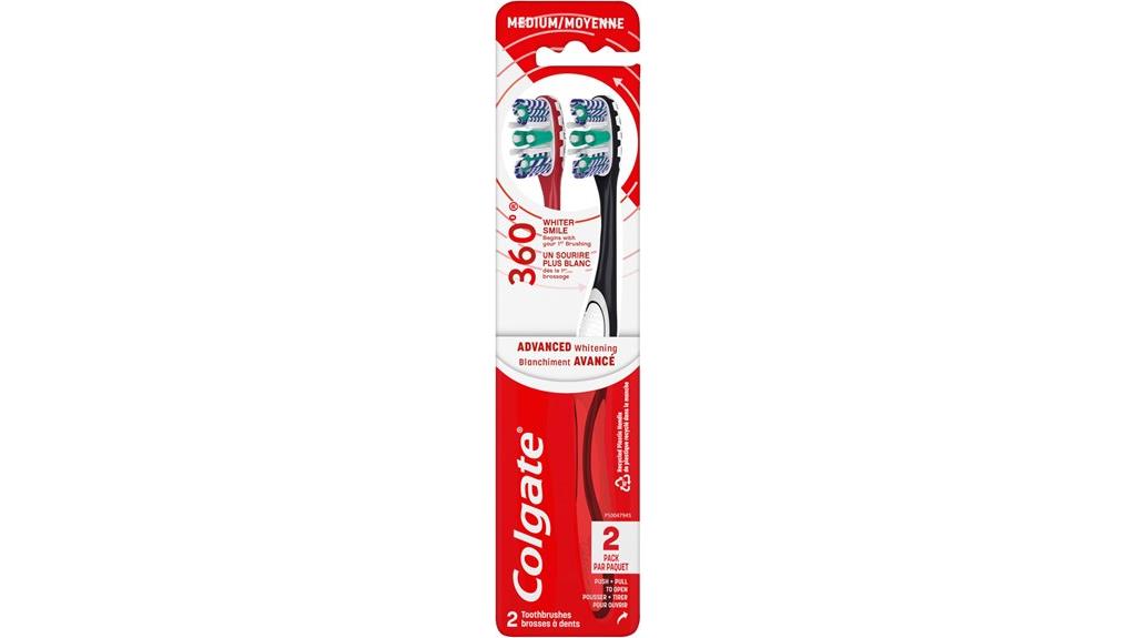 dual pack white toothbrushes