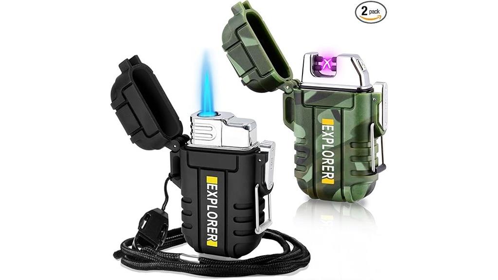 dual waterproof plasma lighters