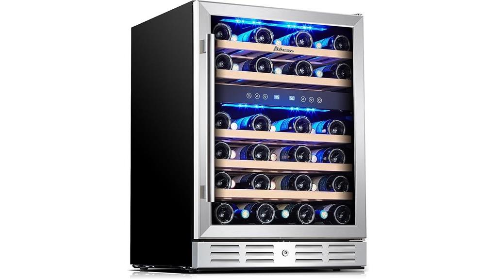 dual zone wine cooler