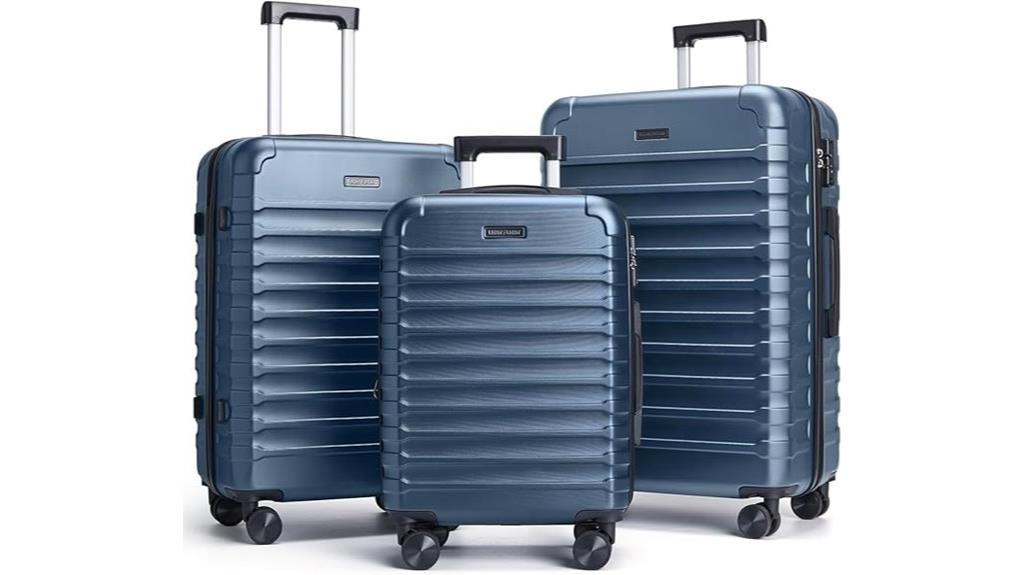 durable 3 piece spinner luggage