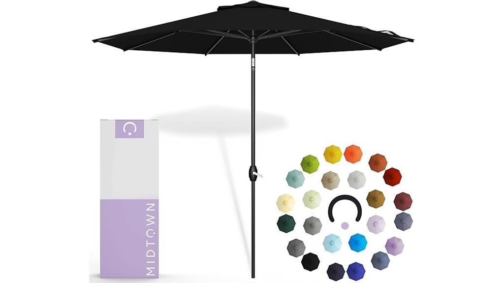durable 9 ft uv umbrella