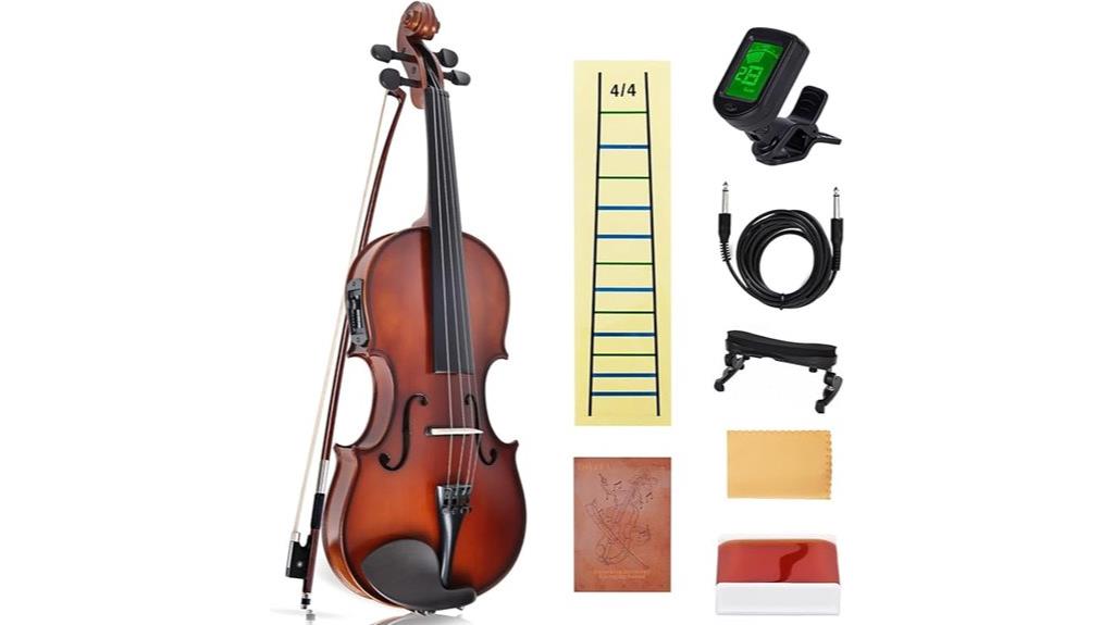 electric acoustic violin ebony
