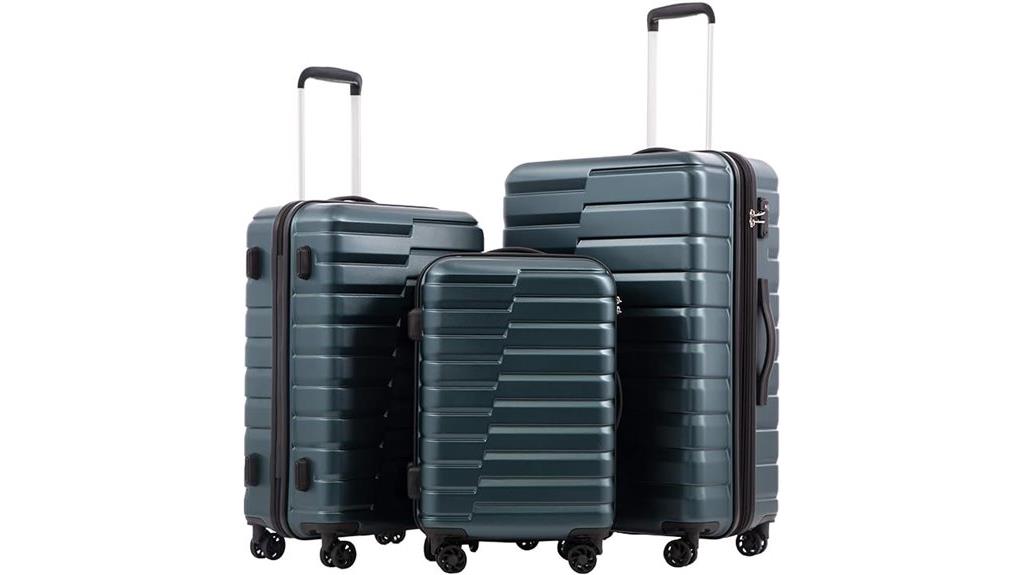 expandable spinner luggage set