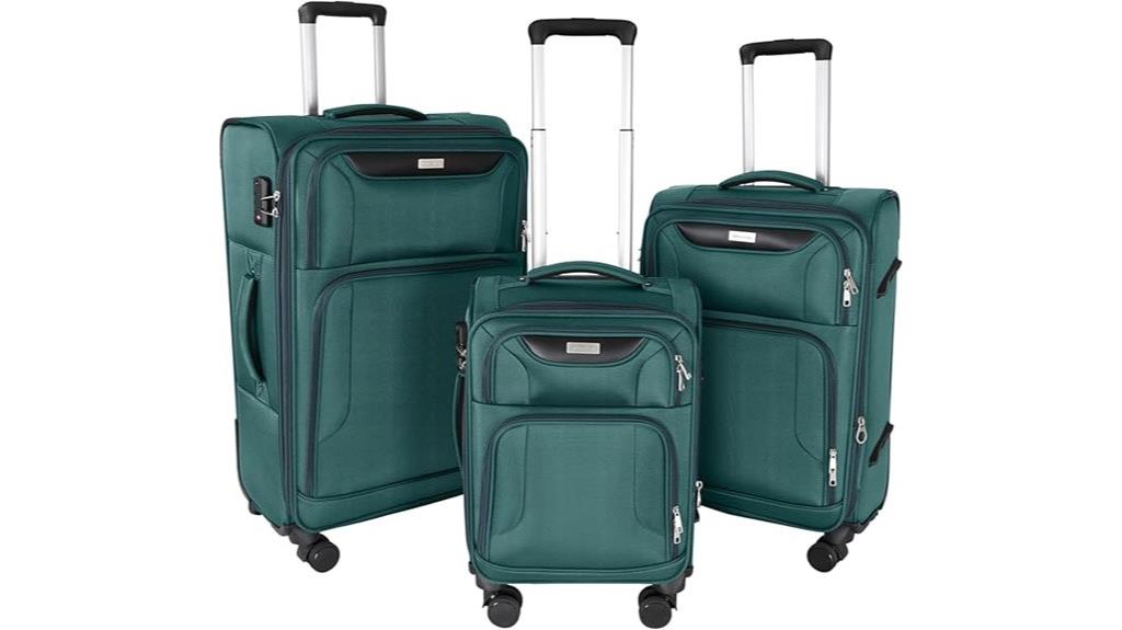 expandable tsa luggage set