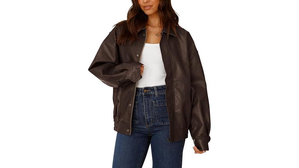 faux leather motorcycle jacket