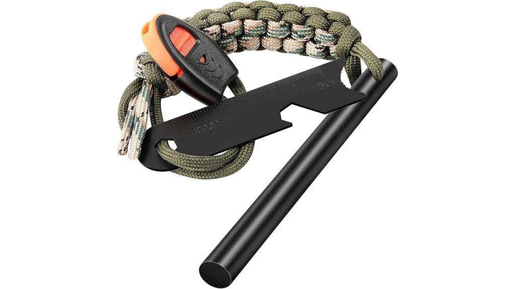 ferro rod paracord firestarter
