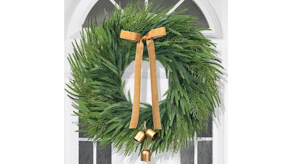 festive pine door wreath