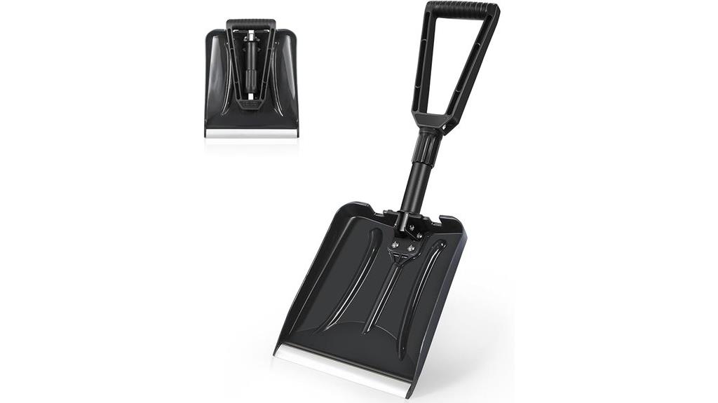 foldable snow shovel with aluminum edge
